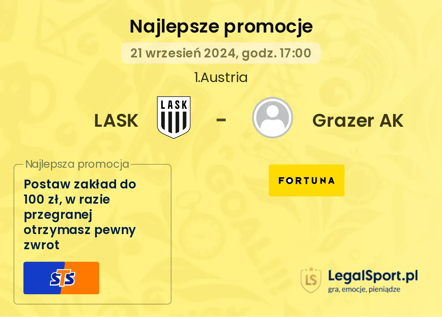 LASK - Grazer AK promocje bonusy na mecz