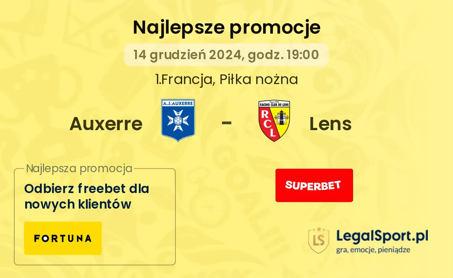 Auxerre - Lens promocje bukmacherskie