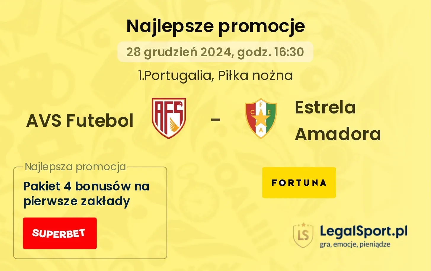 AVS Futebol - Estrela Amadora promocje bukmacherskie