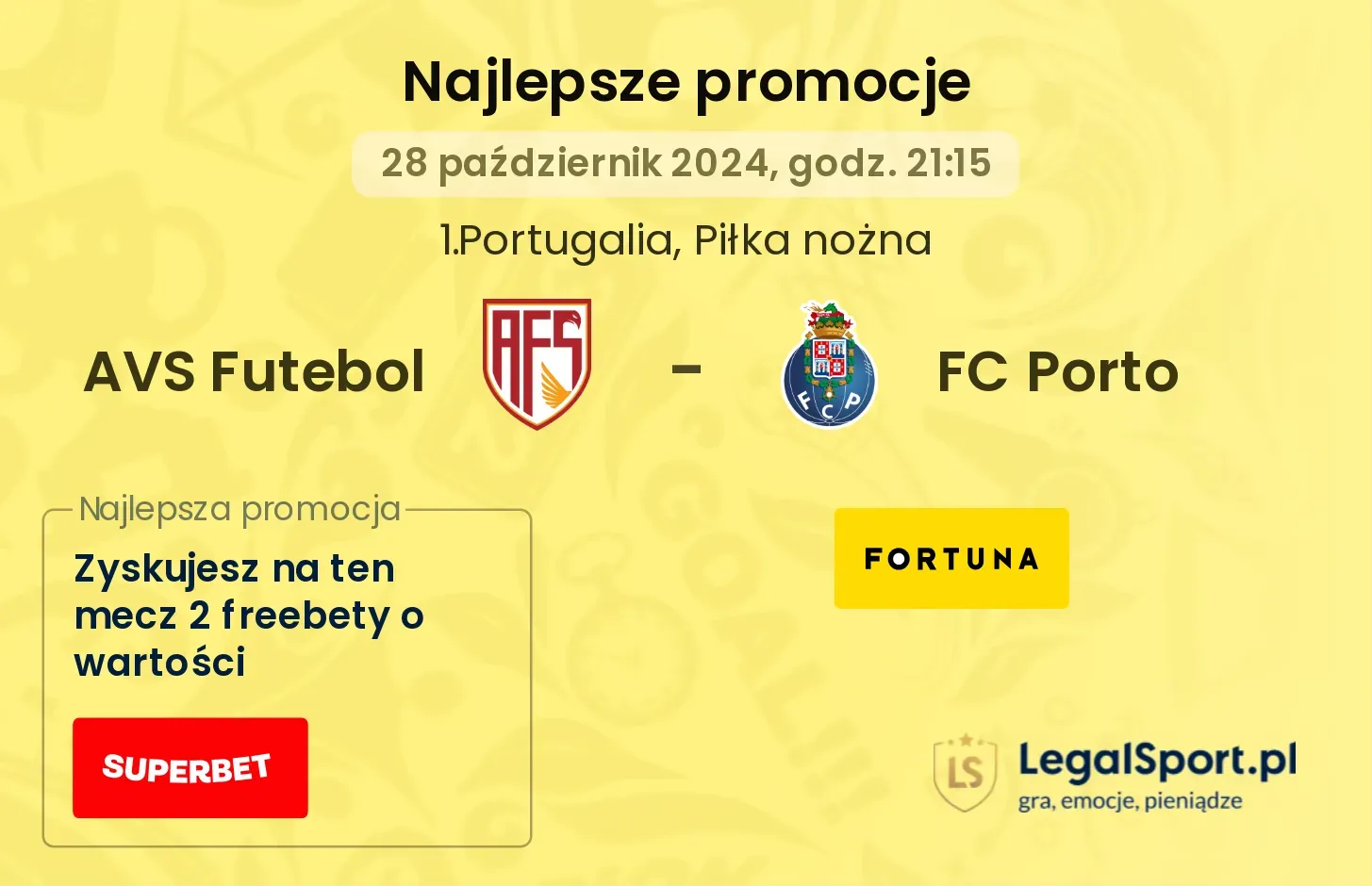 AVS Futebol - FC Porto promocje bonusy na mecz