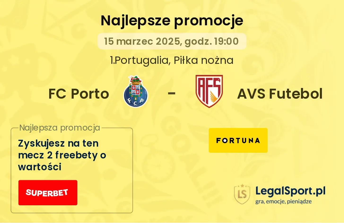 FC Porto - AVS Futebol promocje u bukmacherów