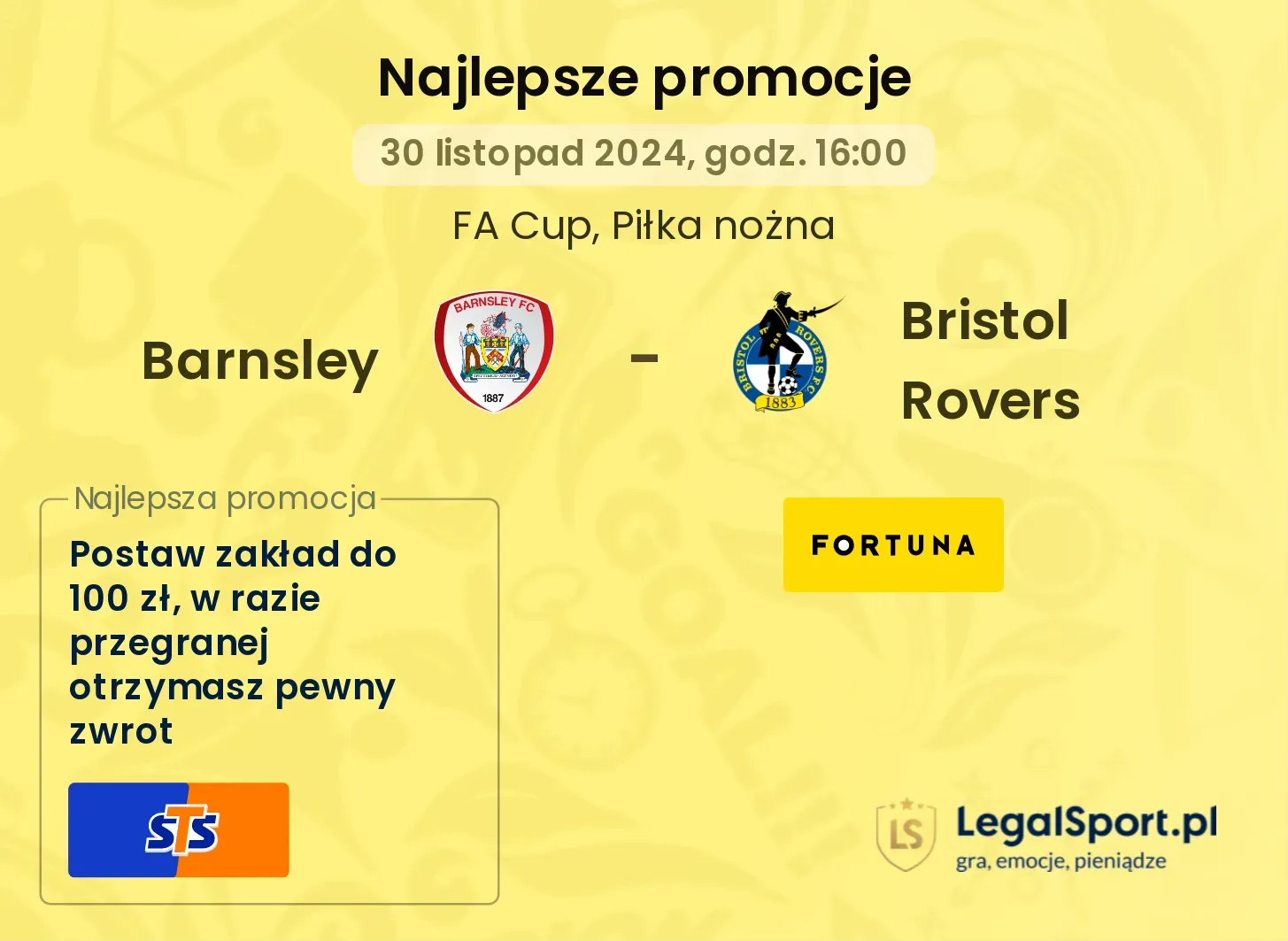 Barnsley - Bristol Rovers promocje bonusy na mecz