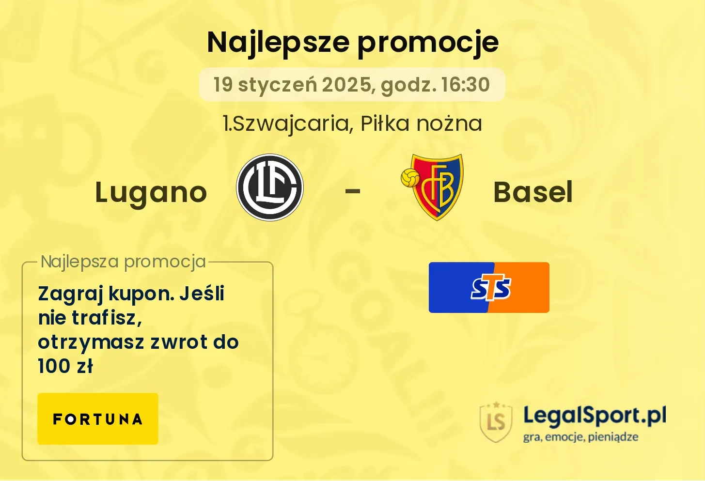 Lugano - Basel promocje u bukmacherów