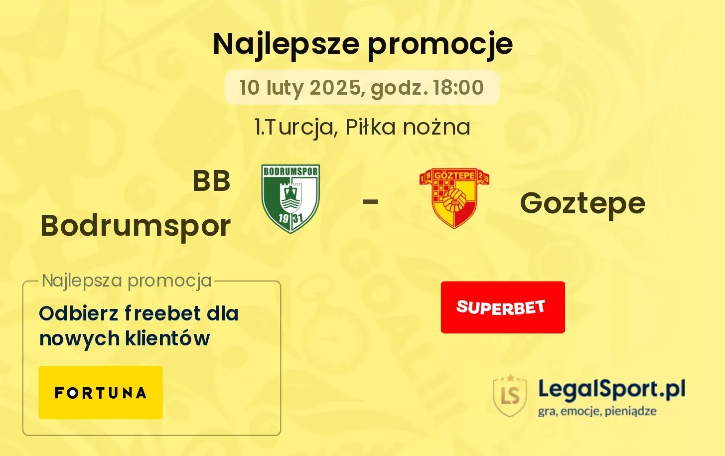 BB Bodrumspor - Goztepe promocje bonusy na mecz