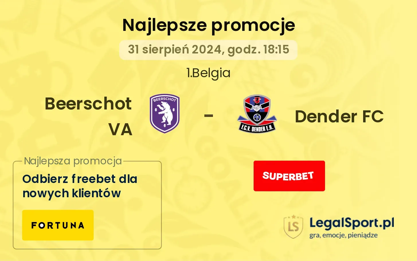 Beerschot VA - Dender FC promocje bonusy na mecz