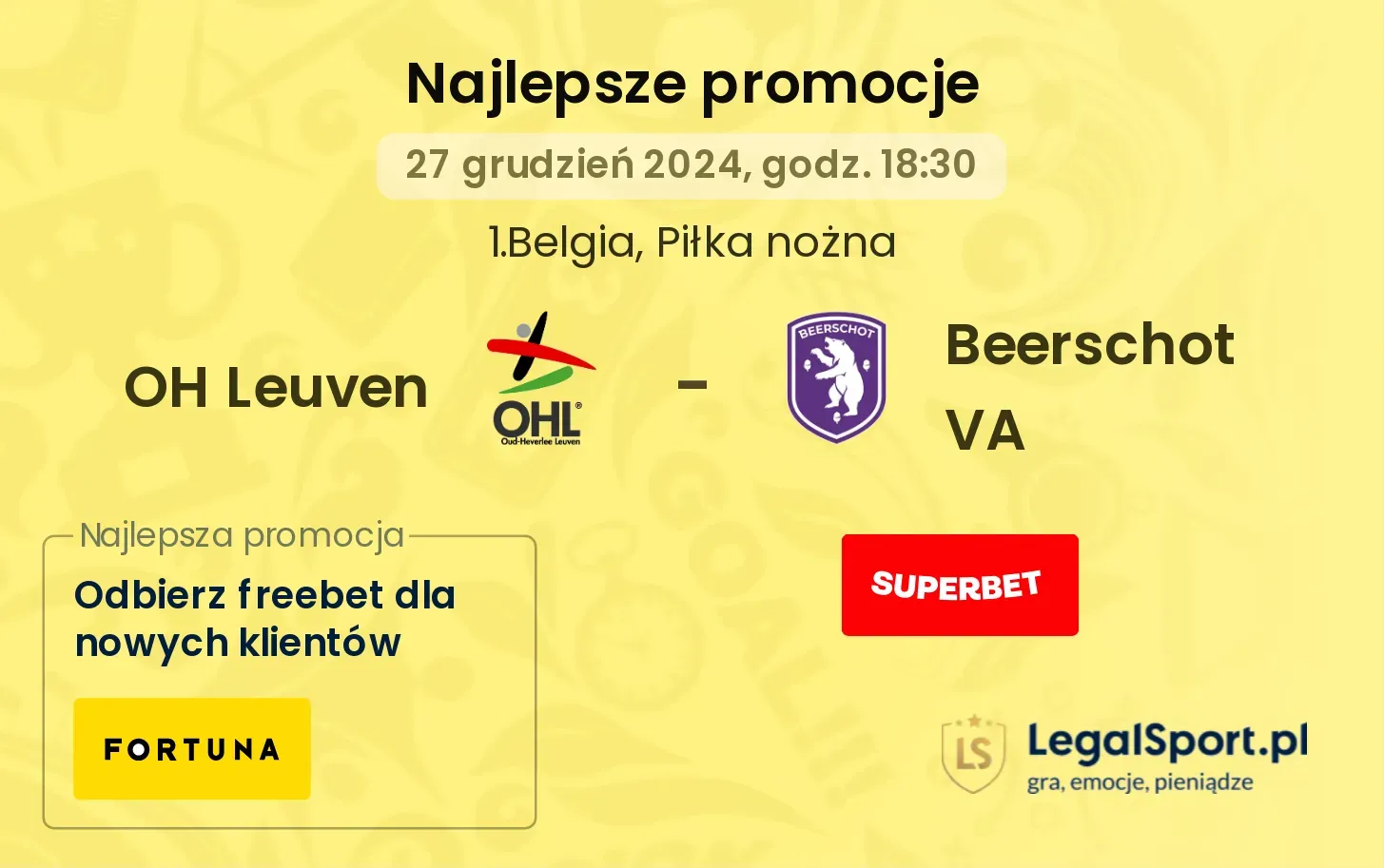 OH Leuven - Beerschot VA promocje bukmacherskie