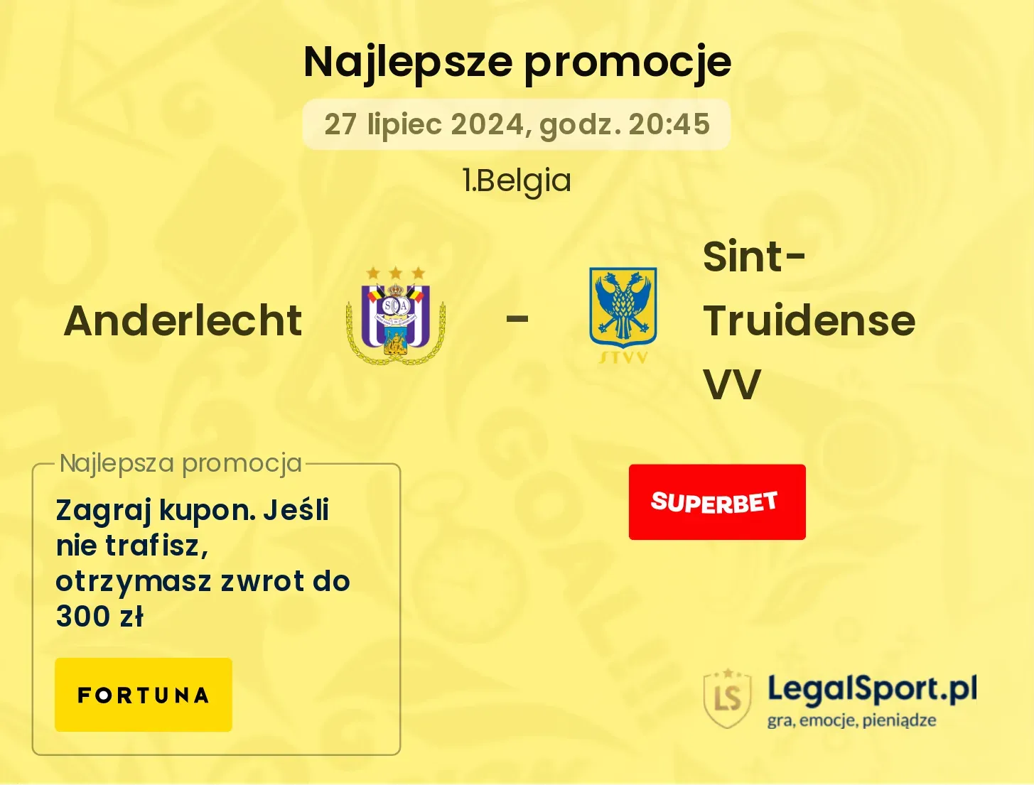 Anderlecht - Sint-Truidense VV promocje bonusy na mecz