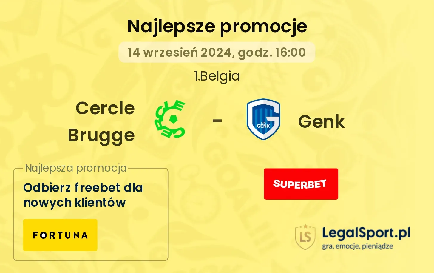 Cercle Brugge - Genk promocje bonusy na mecz