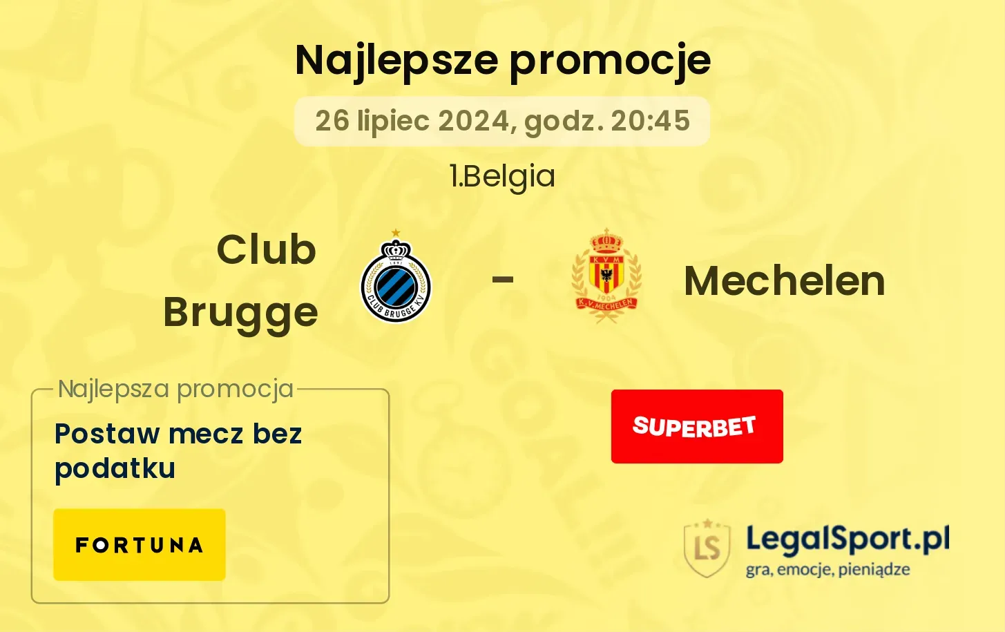 Club Brugge - Mechelen promocje bonusy na mecz