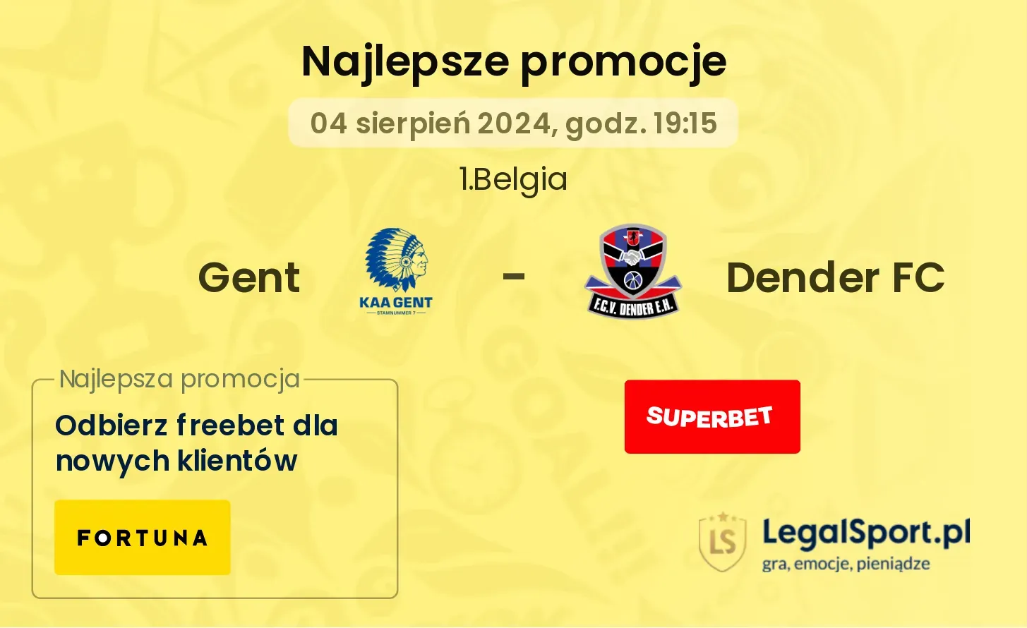 Gent - Dender FC promocje bonusy na mecz