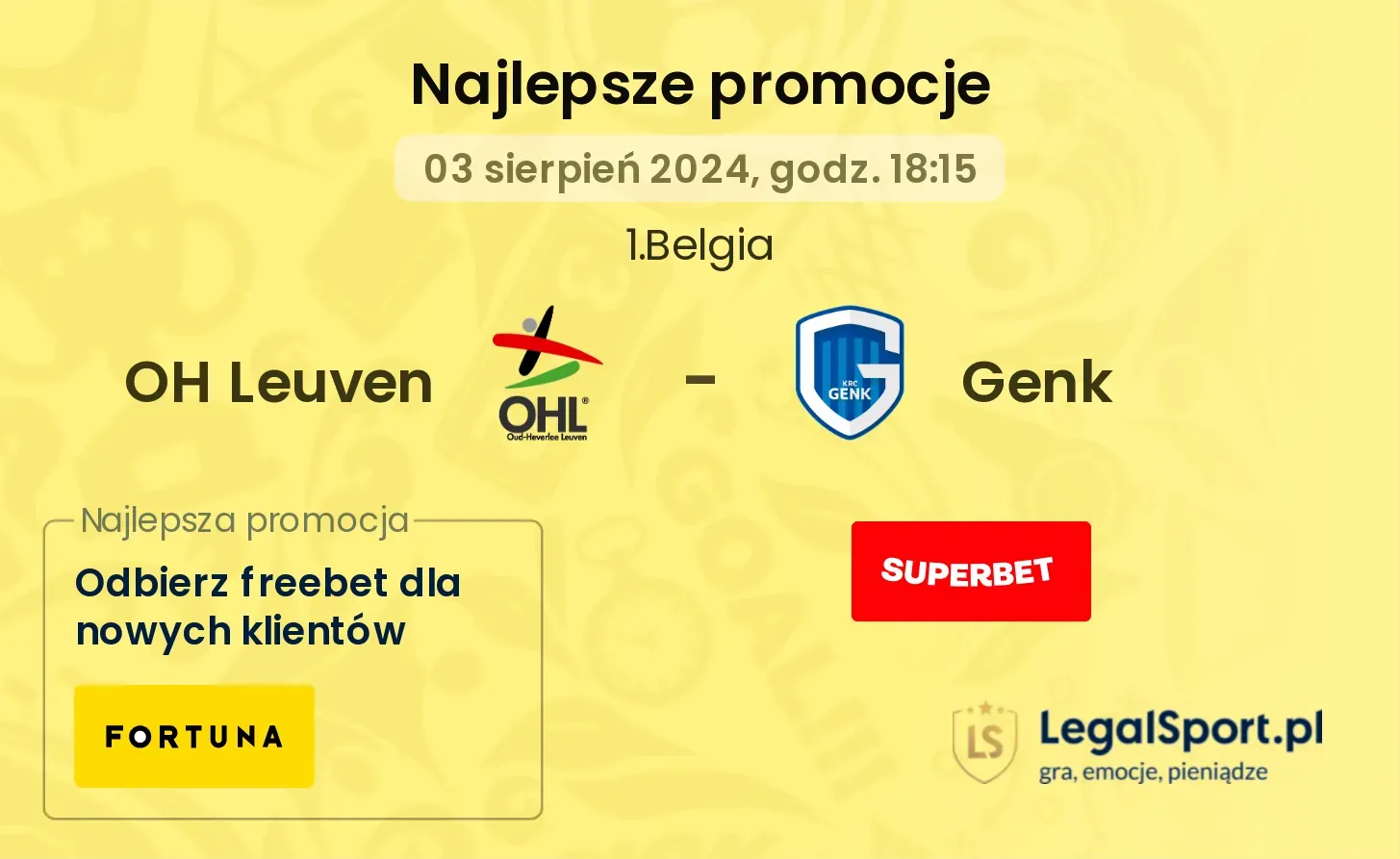 OH Leuven - Genk promocje bonusy na mecz