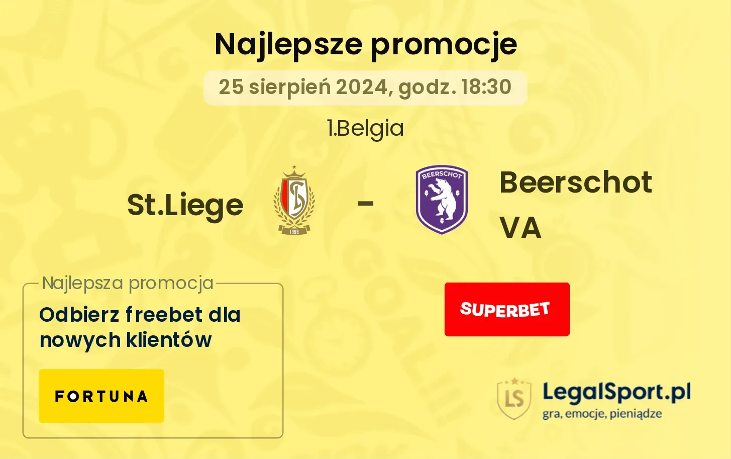 St.Liege - Beerschot VA promocje bonusy na mecz