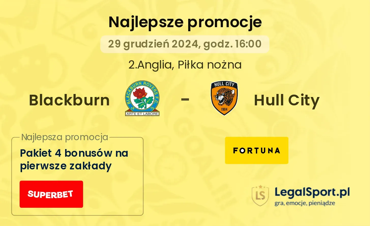 Blackburn - Hull City promocje bukmacherskie