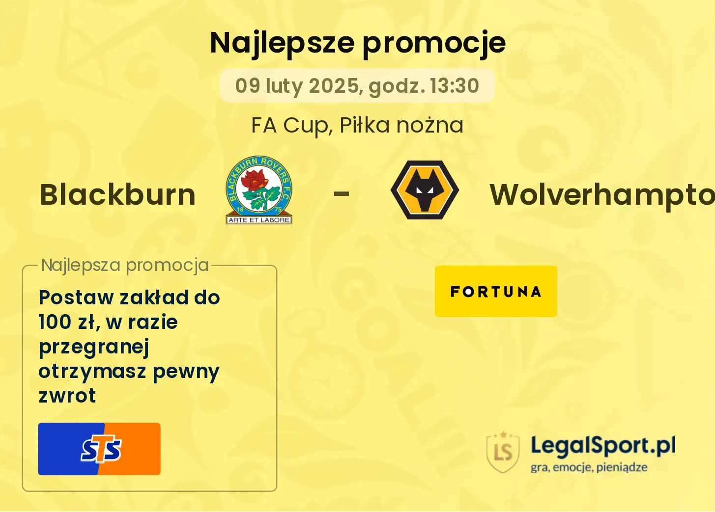 Blackburn - Wolverhampton promocje bonusy na mecz