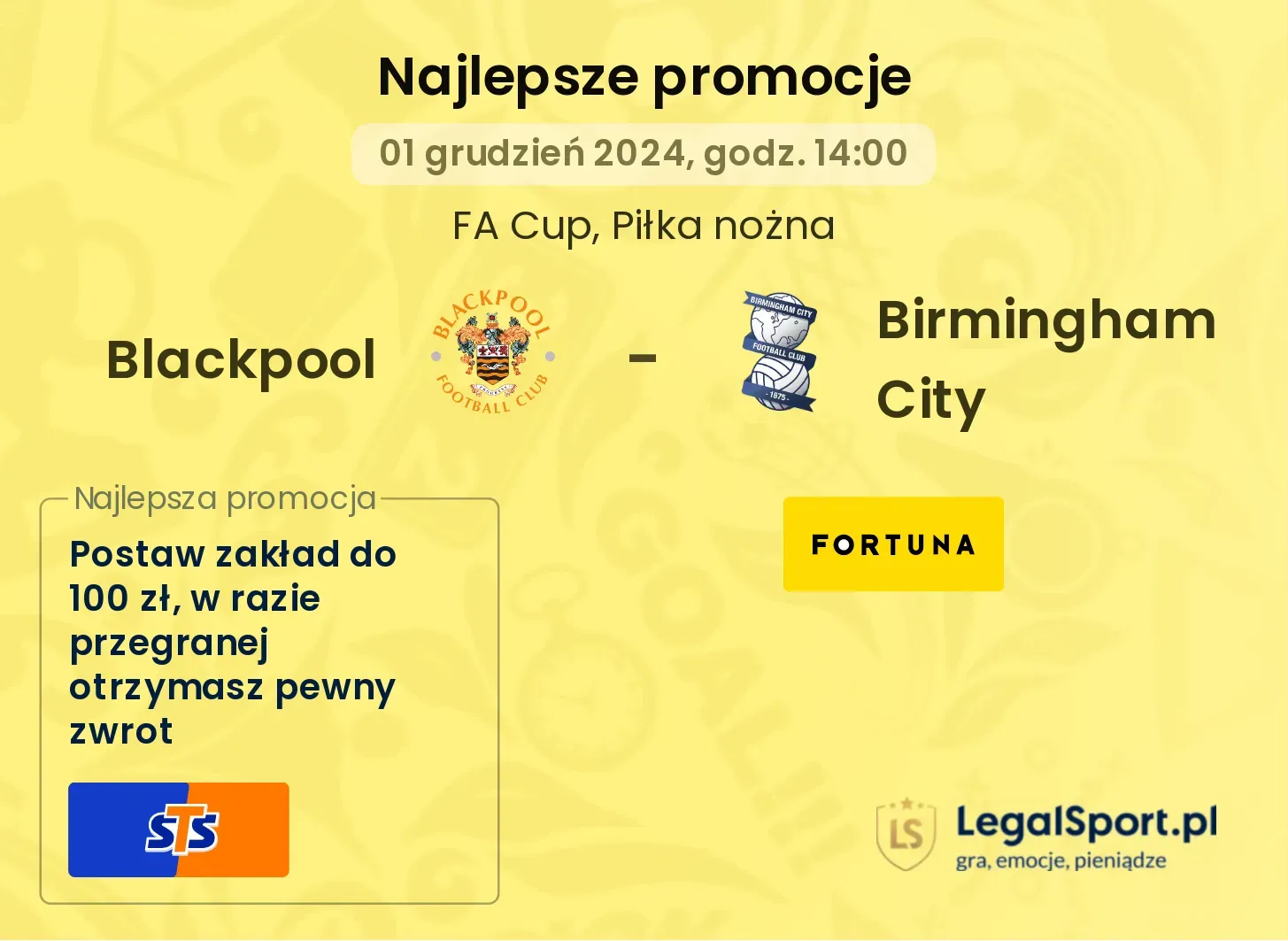 Blackpool - Birmingham City promocje bonusy na mecz