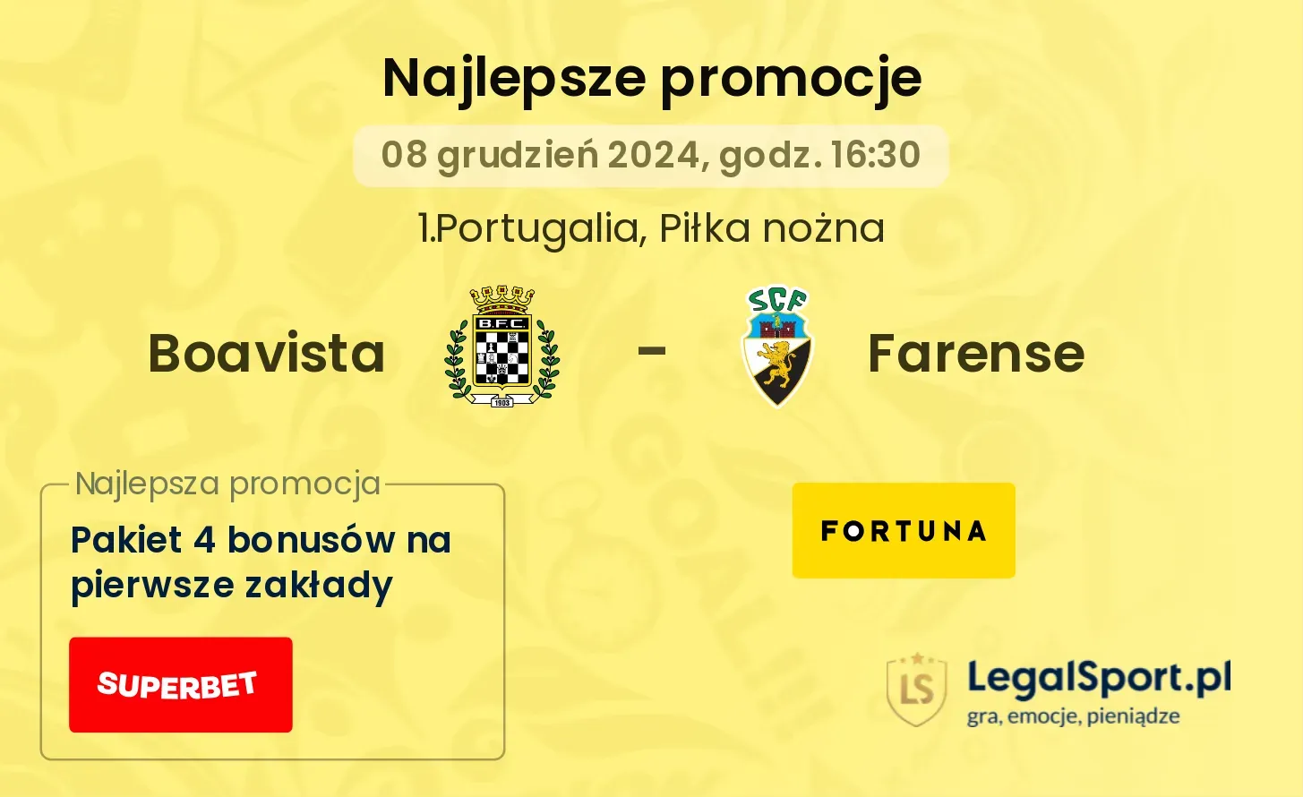 Boavista - Farense promocje u bukmacherów