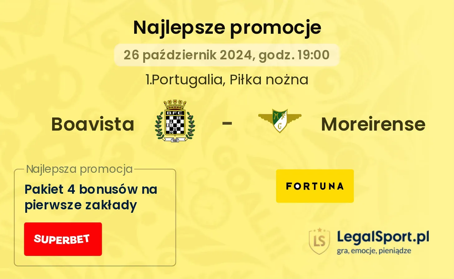 Moreirense - Boavista promocje u bukmacherów