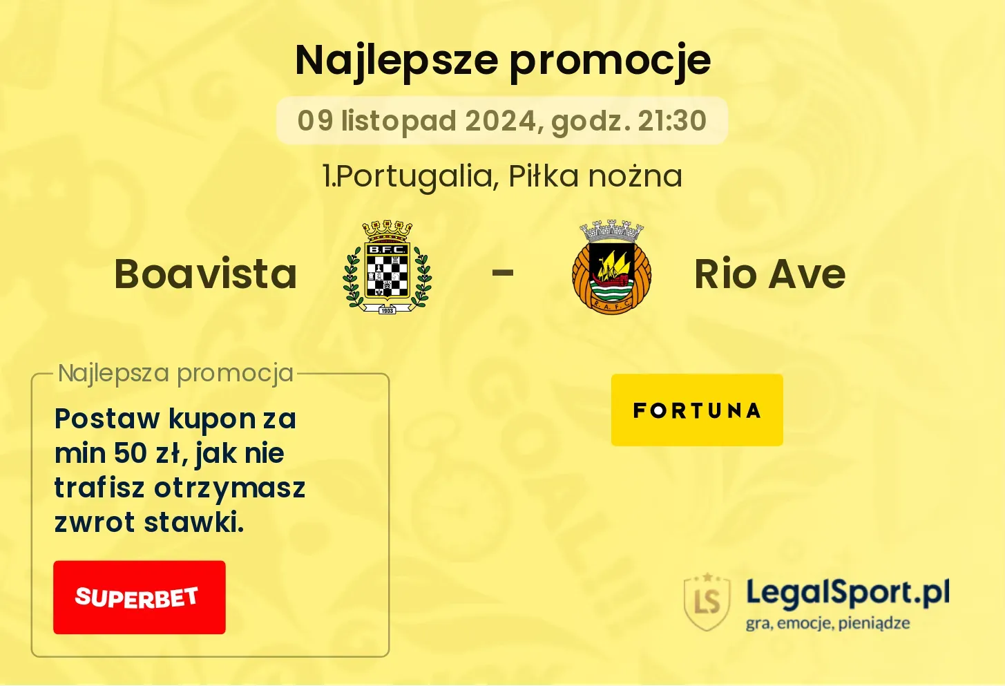 Boavista - Rio Ave promocje bonusy na mecz