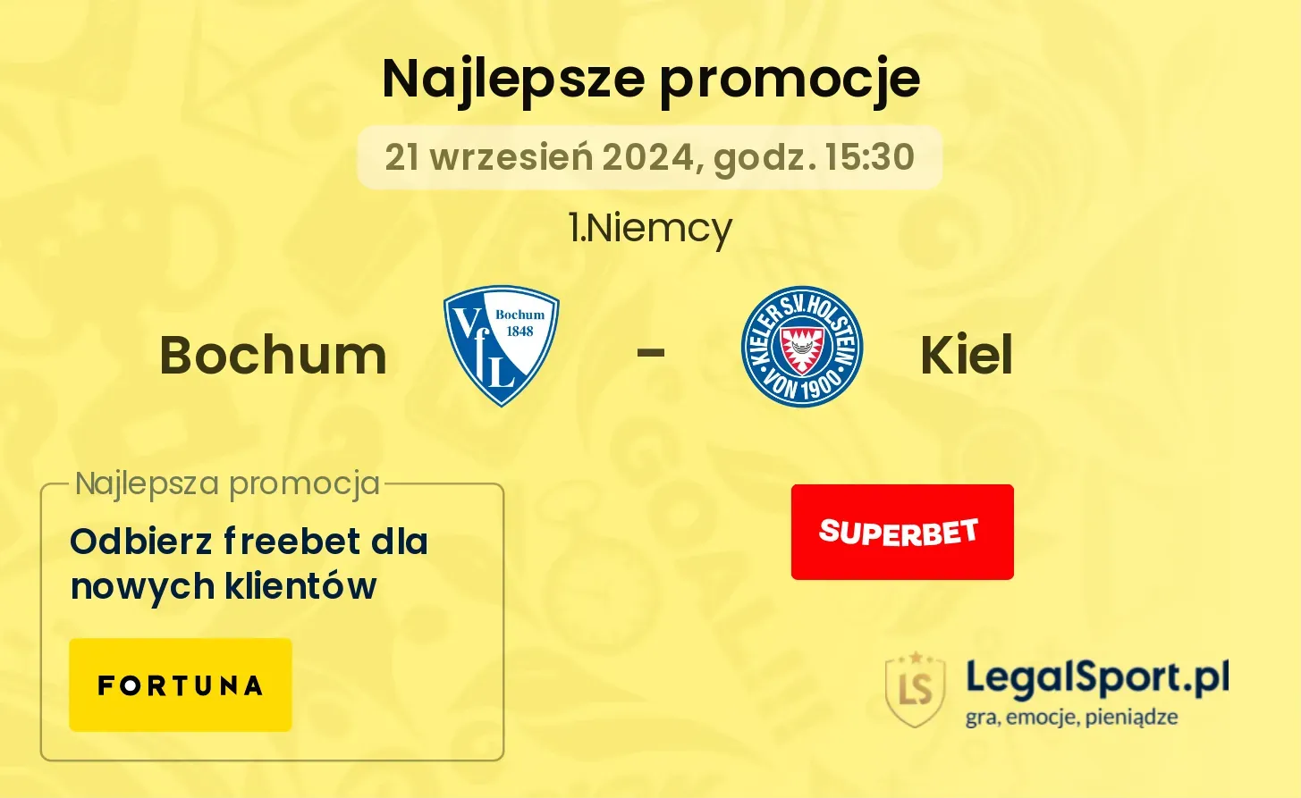 Bochum - Kiel promocje bonusy na mecz