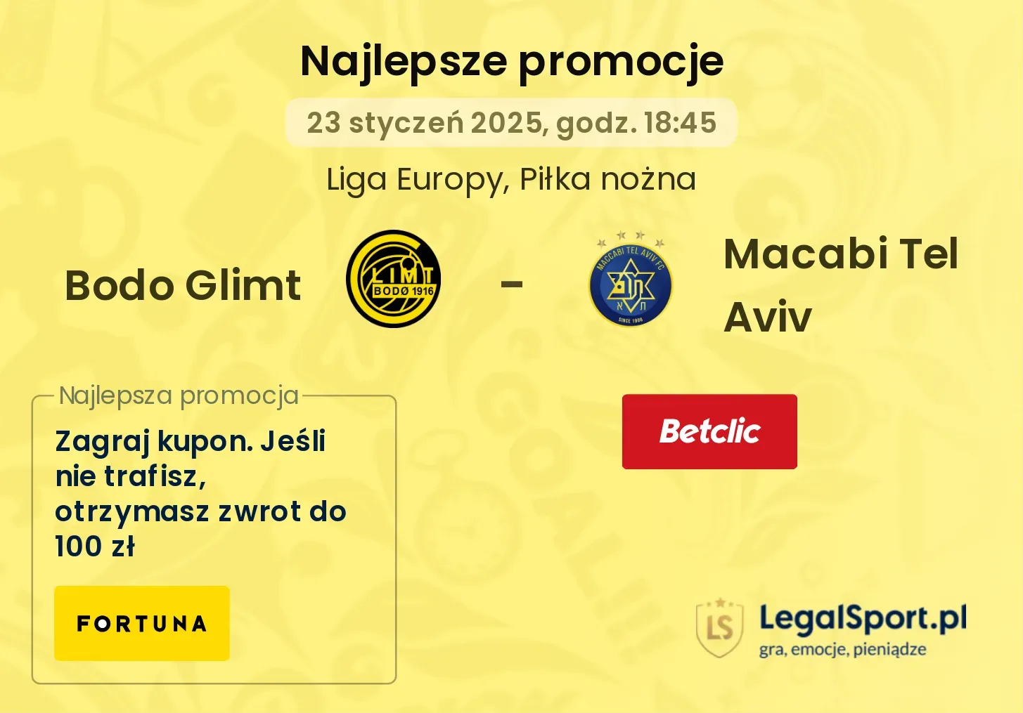 Bodo Glimt - Macabi Tel Aviv promocje bonusy na mecz