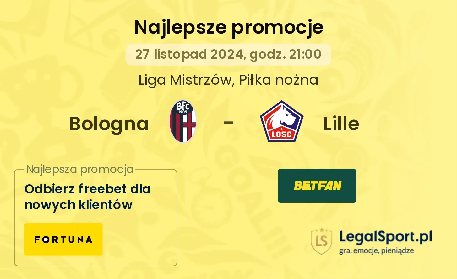 Bologna - Lille promocje bonusy na mecz