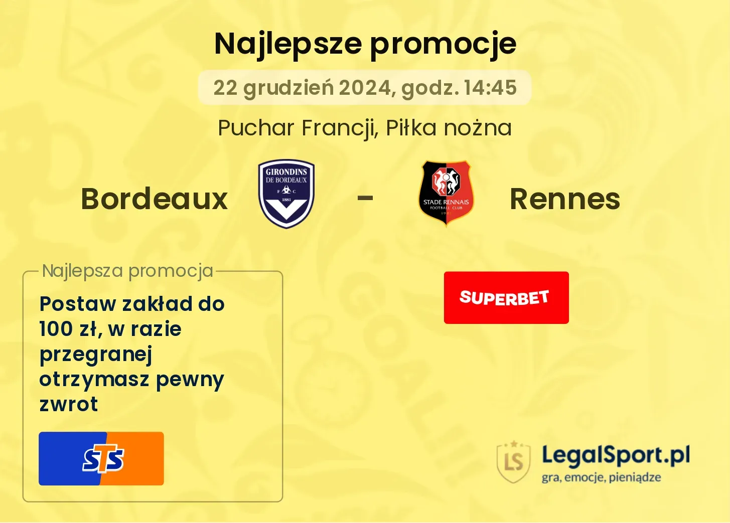 Bordeaux - Rennes promocje bonusy na mecz