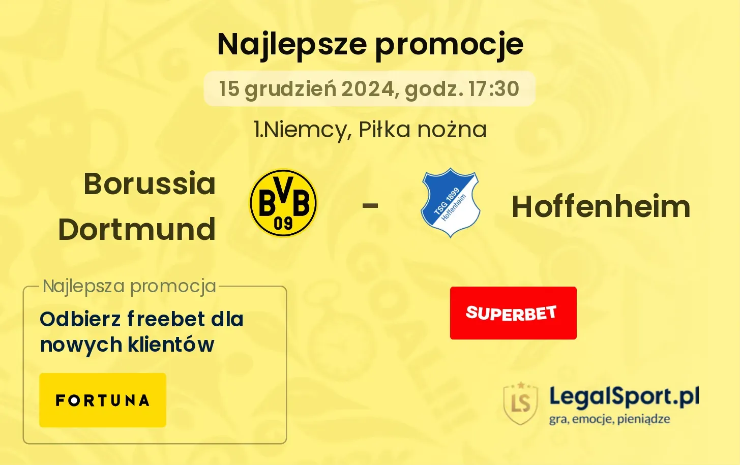 Borussia Dortmund - Hoffenheim promocje bonusy na mecz