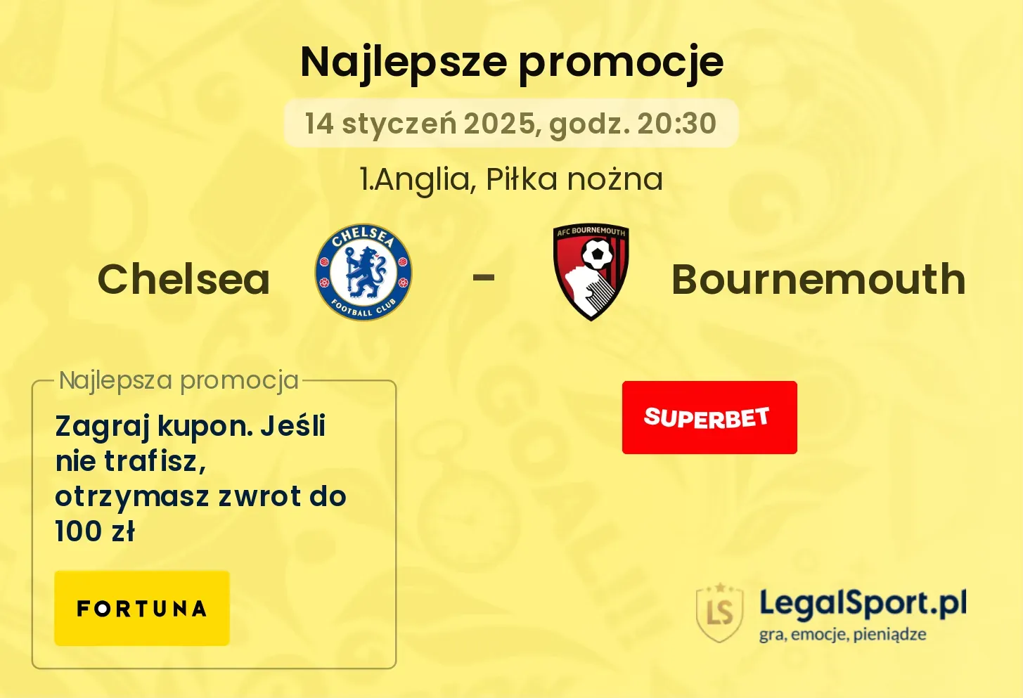 Chelsea - Bournemouth promocje bukmacherskie