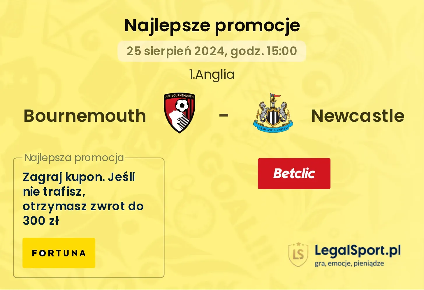 Bournemouth - Newcastle promocje bonusy na mecz