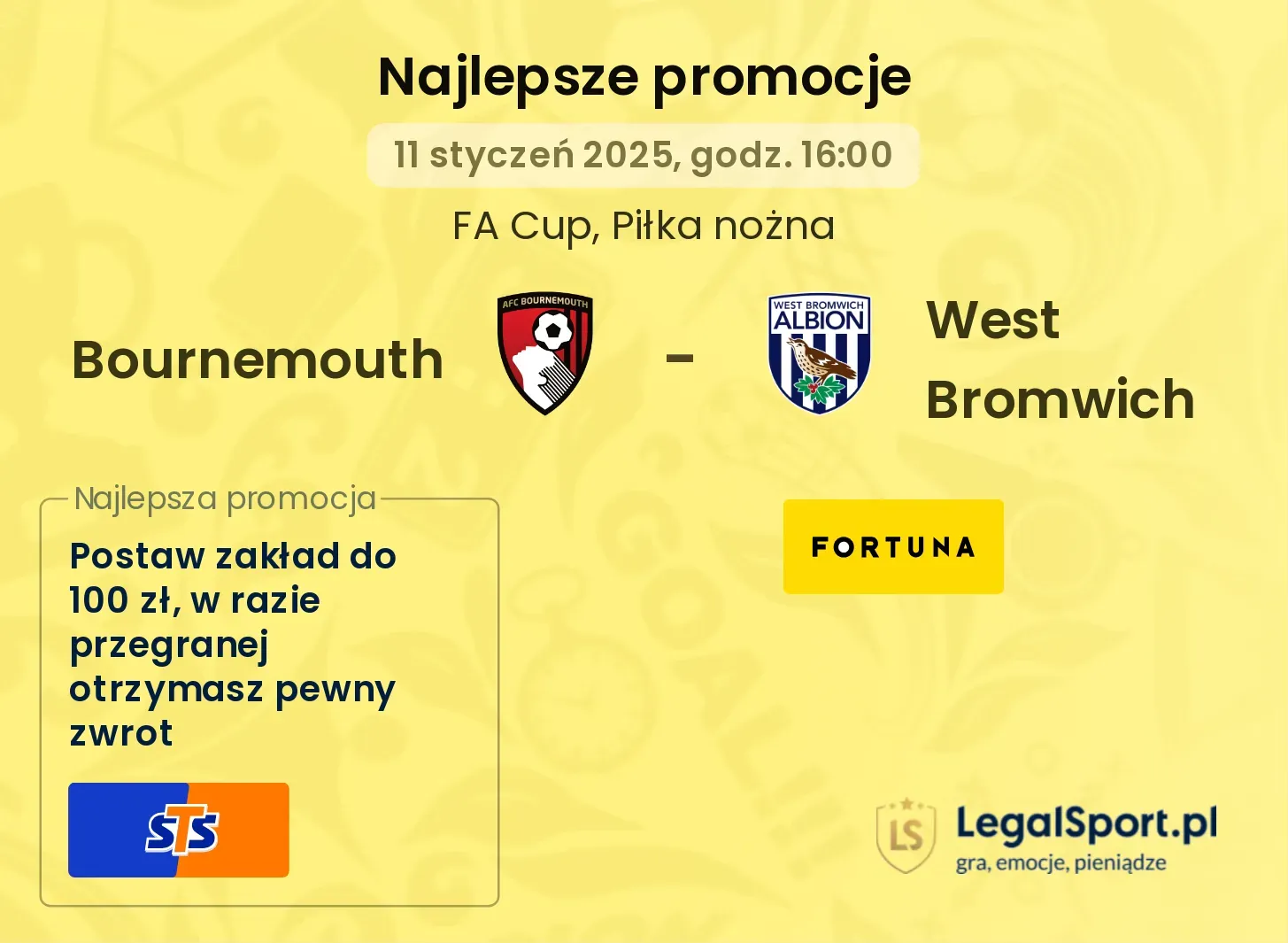 Bournemouth - West Bromwich promocje bonusy na mecz