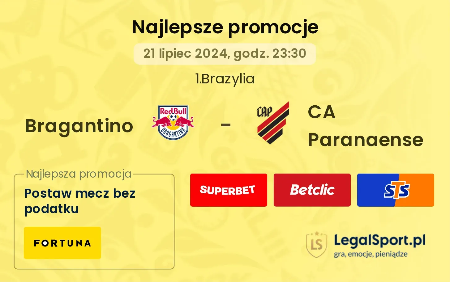 Bragantino - CA Paranaense promocje bonusy na mecz