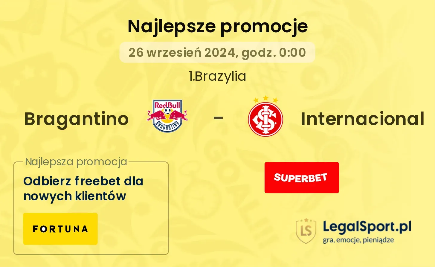 Bragantino - Internacional promocje bonusy na mecz