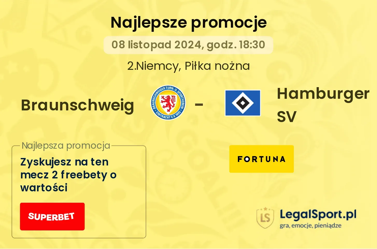 Braunschweig - Hamburger SV promocje bonusy na mecz