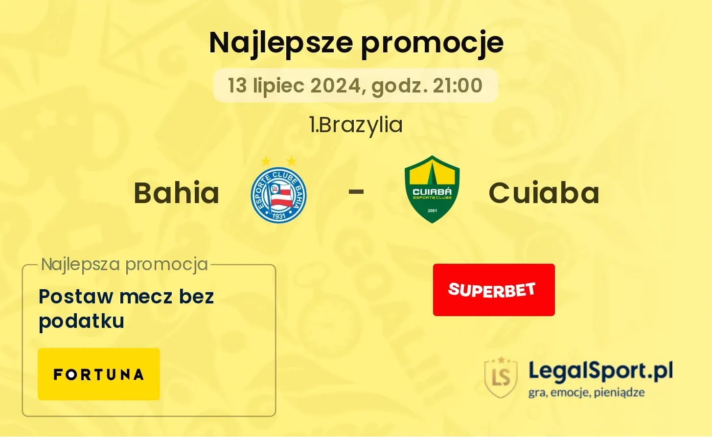 Bahia - Cuiaba promocje bonusy na mecz