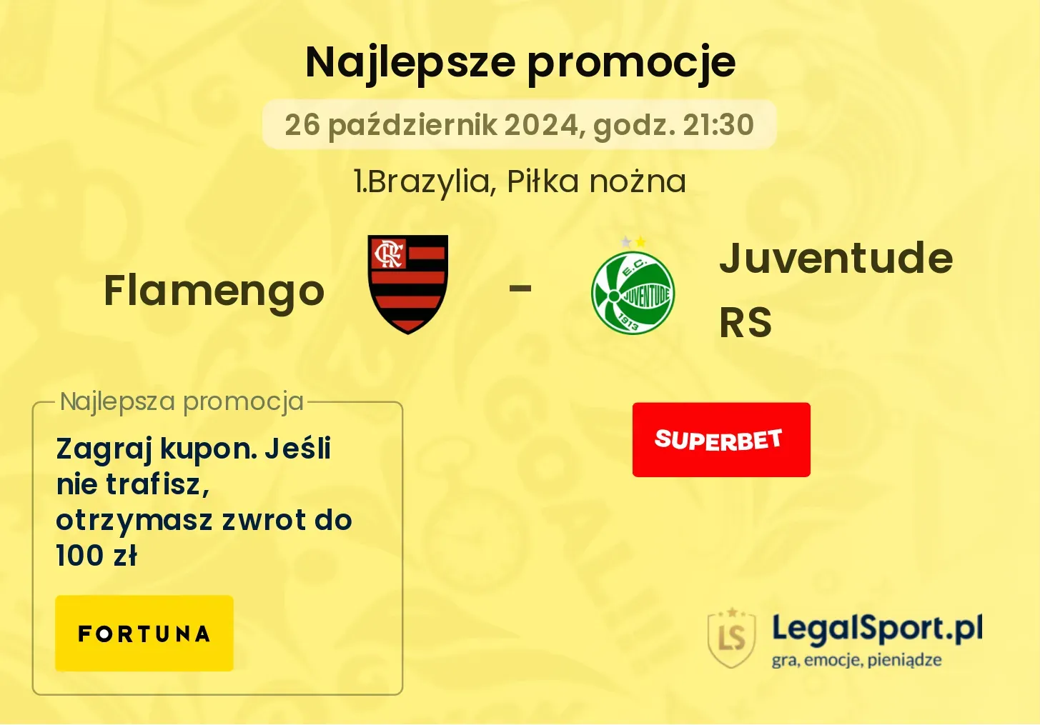 Flamengo - Juventude RS promocje bonusy na mecz