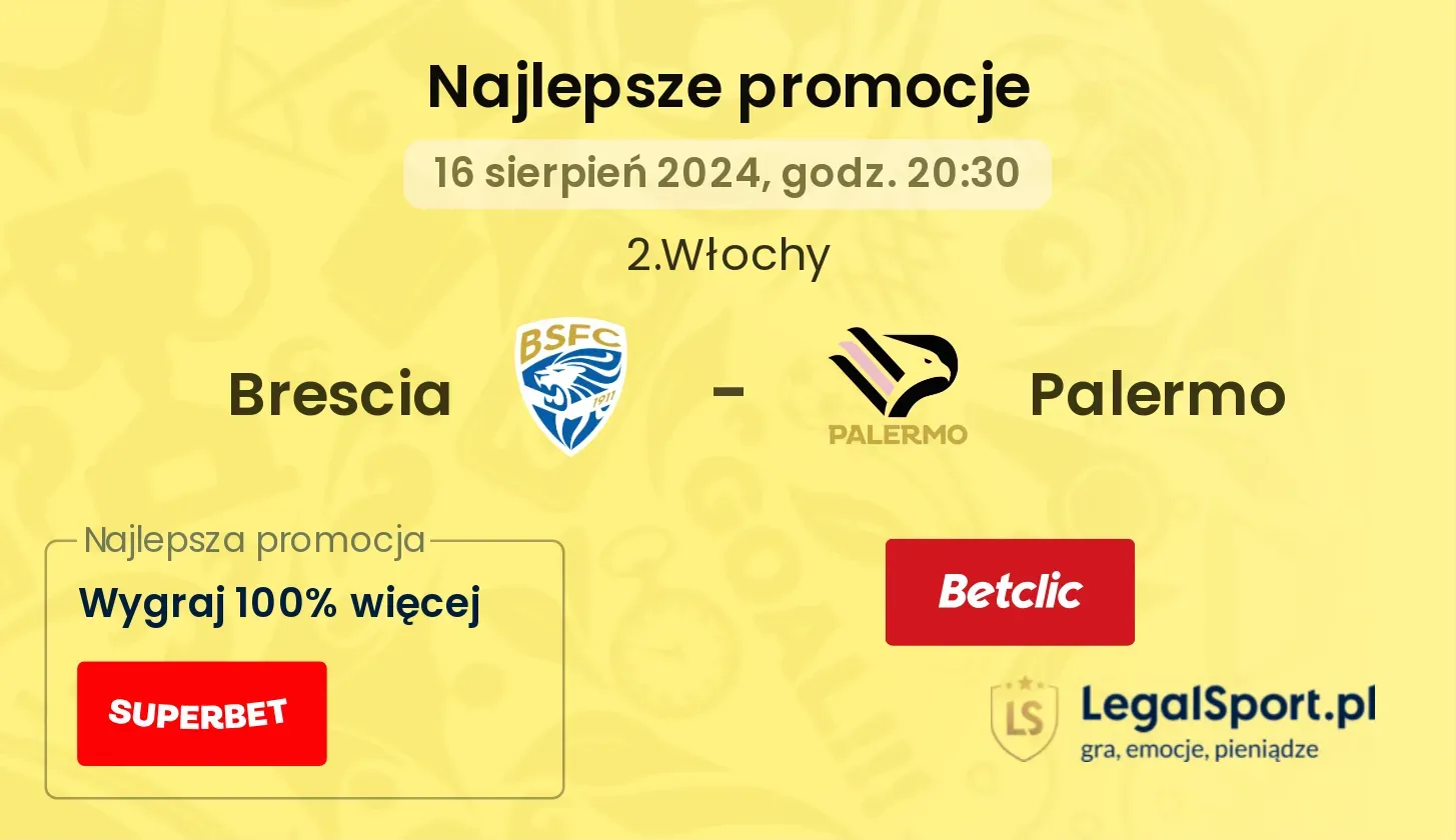 Brescia - Palermo promocje bonusy na mecz