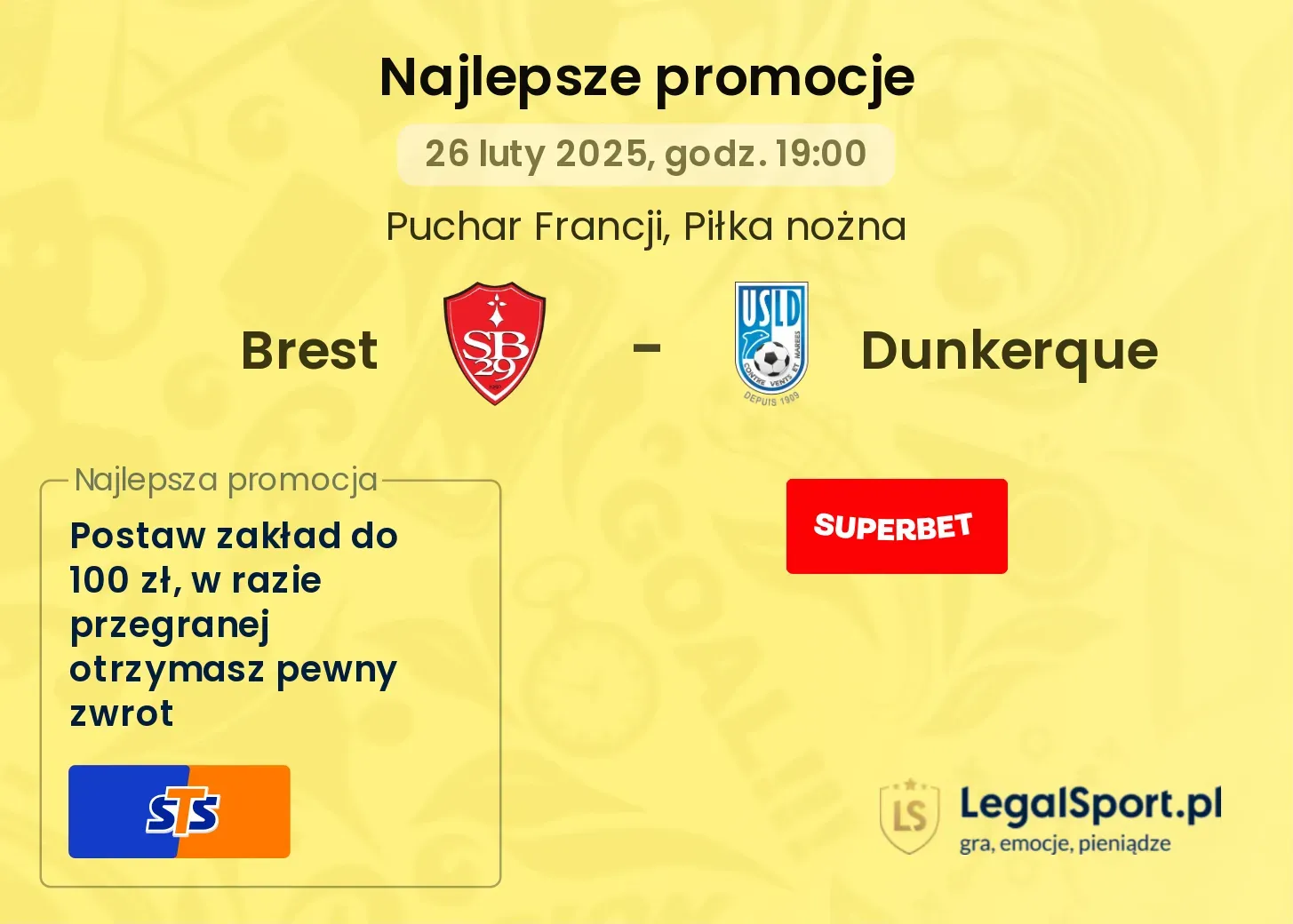 Brest - Dunkerque promocje bonusy na mecz