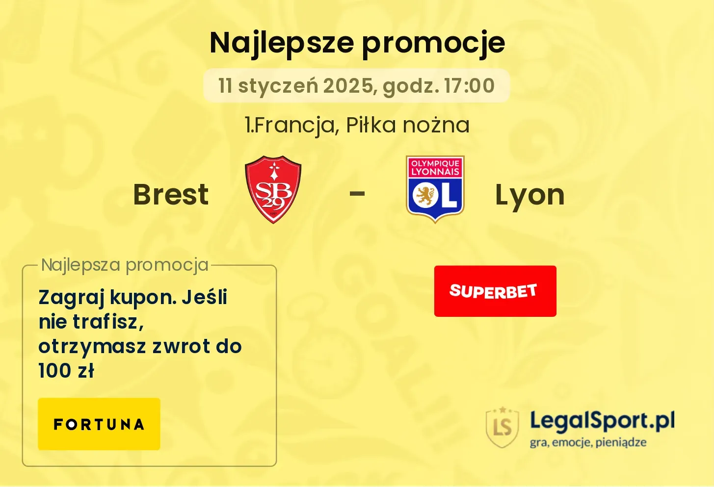 Brest - Lyon promocje bonusy na mecz