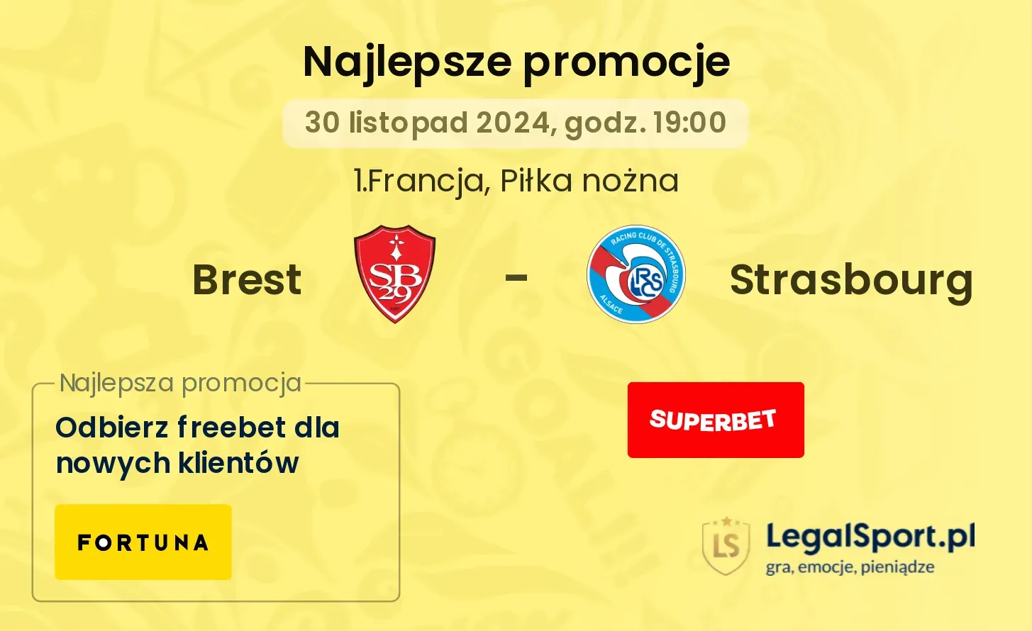 Brest - Strasbourg promocje bonusy na mecz