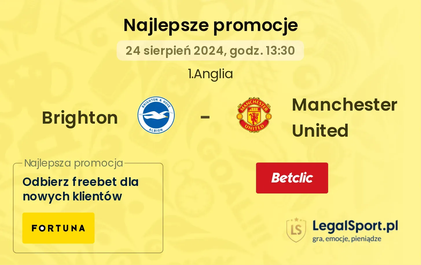 Brighton - Manchester United promocje bonusy na mecz