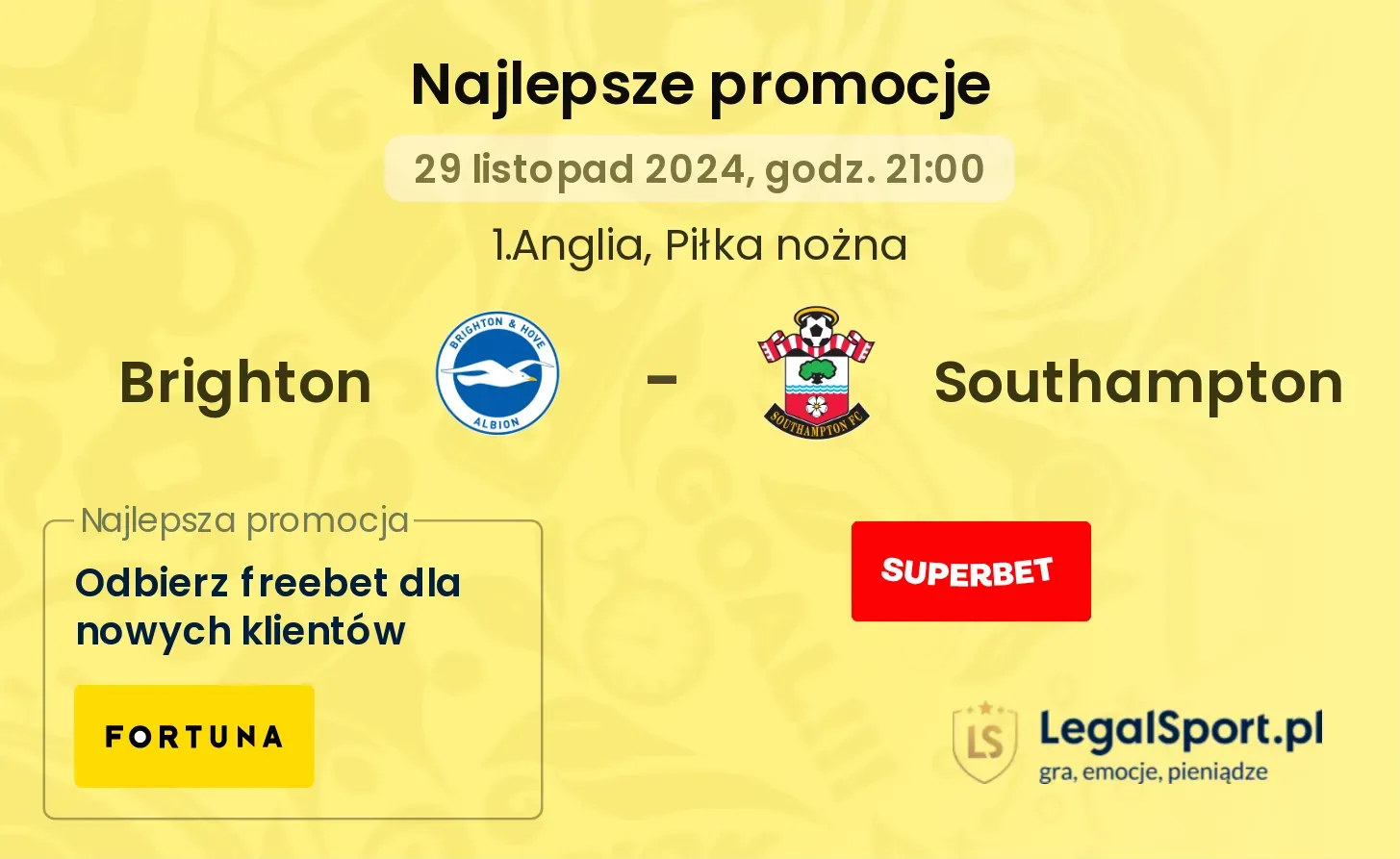 Brighton - Southampton promocje bonusy na mecz