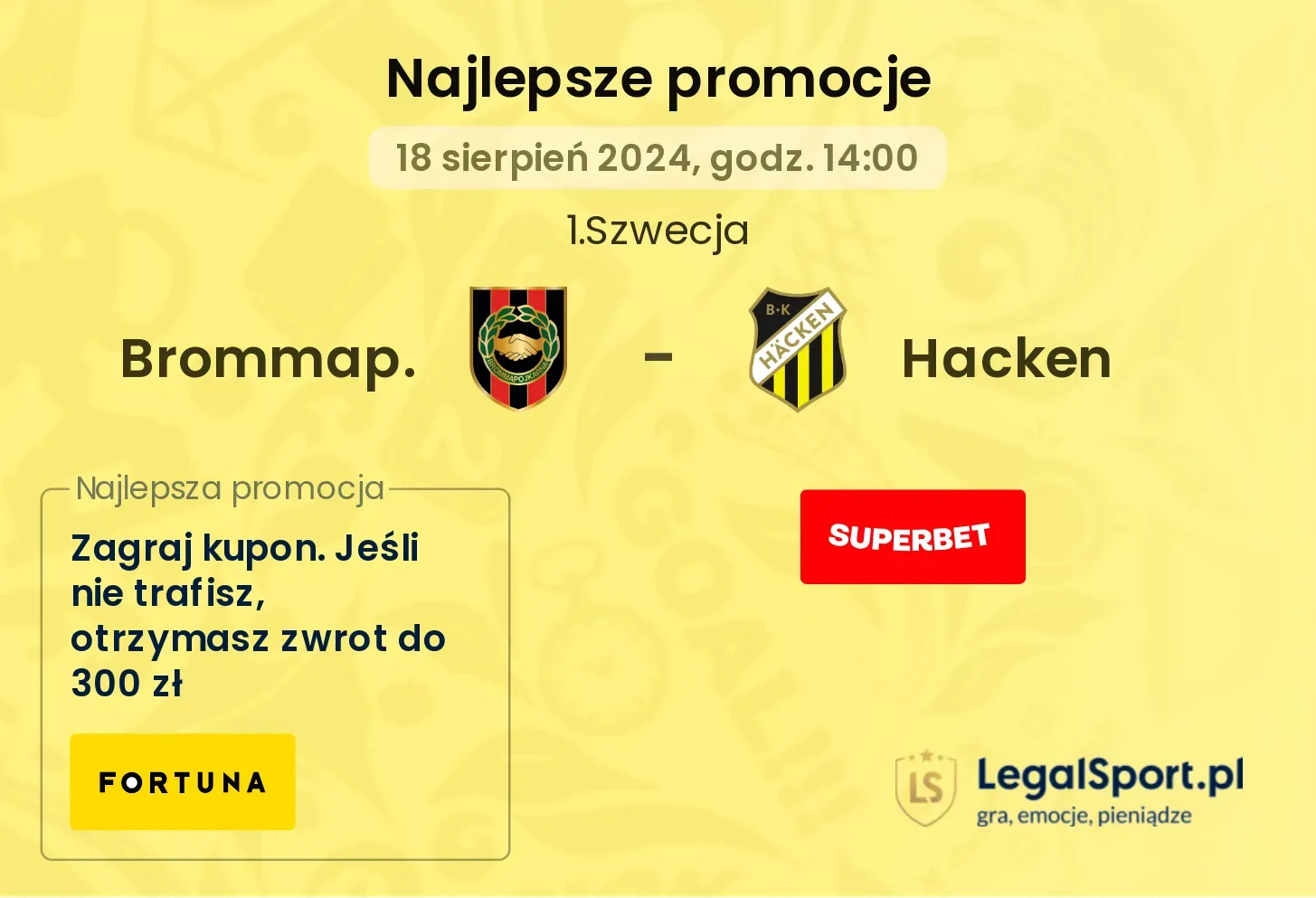 Brommap. - Hacken promocje bonusy na mecz