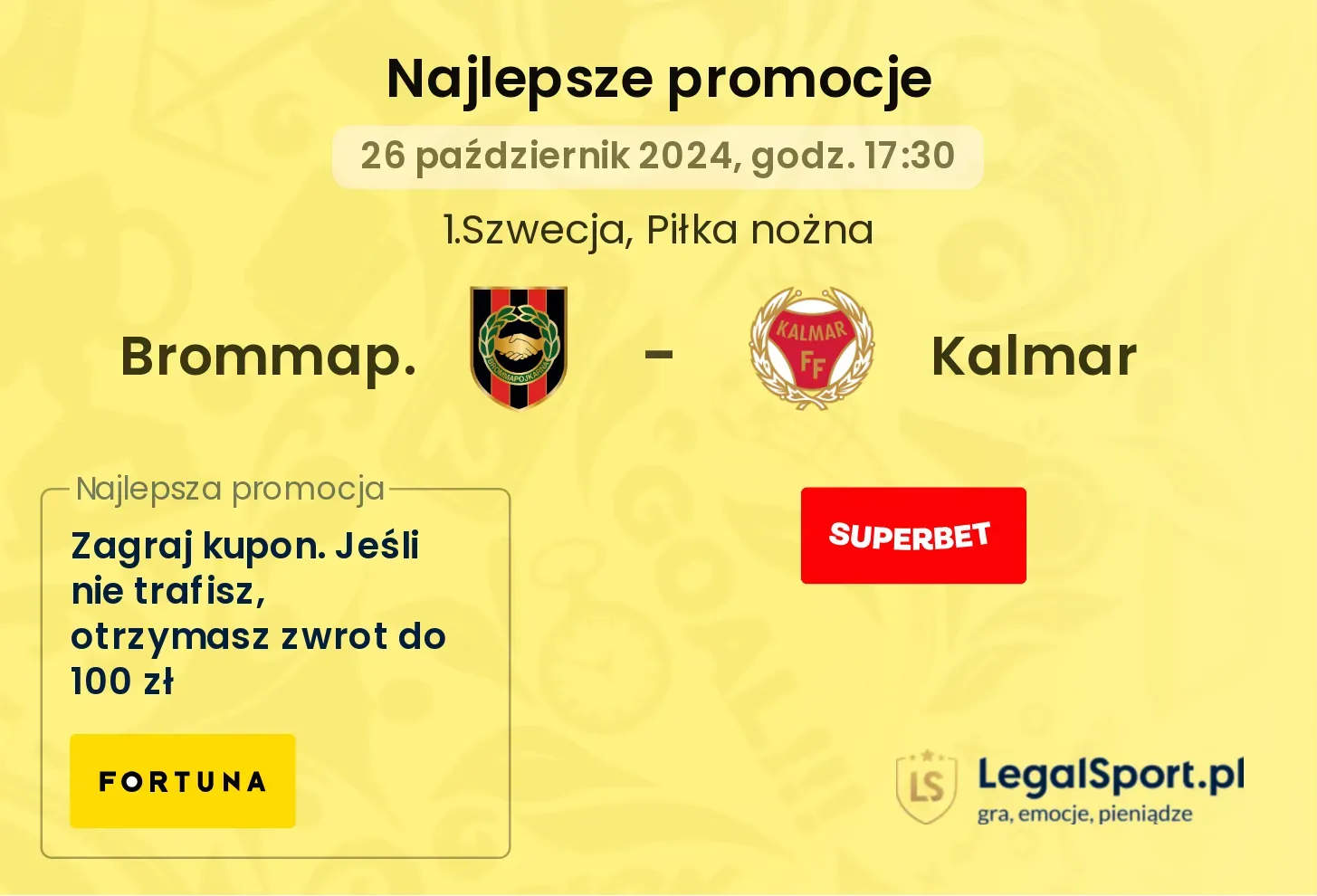 Brommap. - Kalmar promocje bonusy na mecz