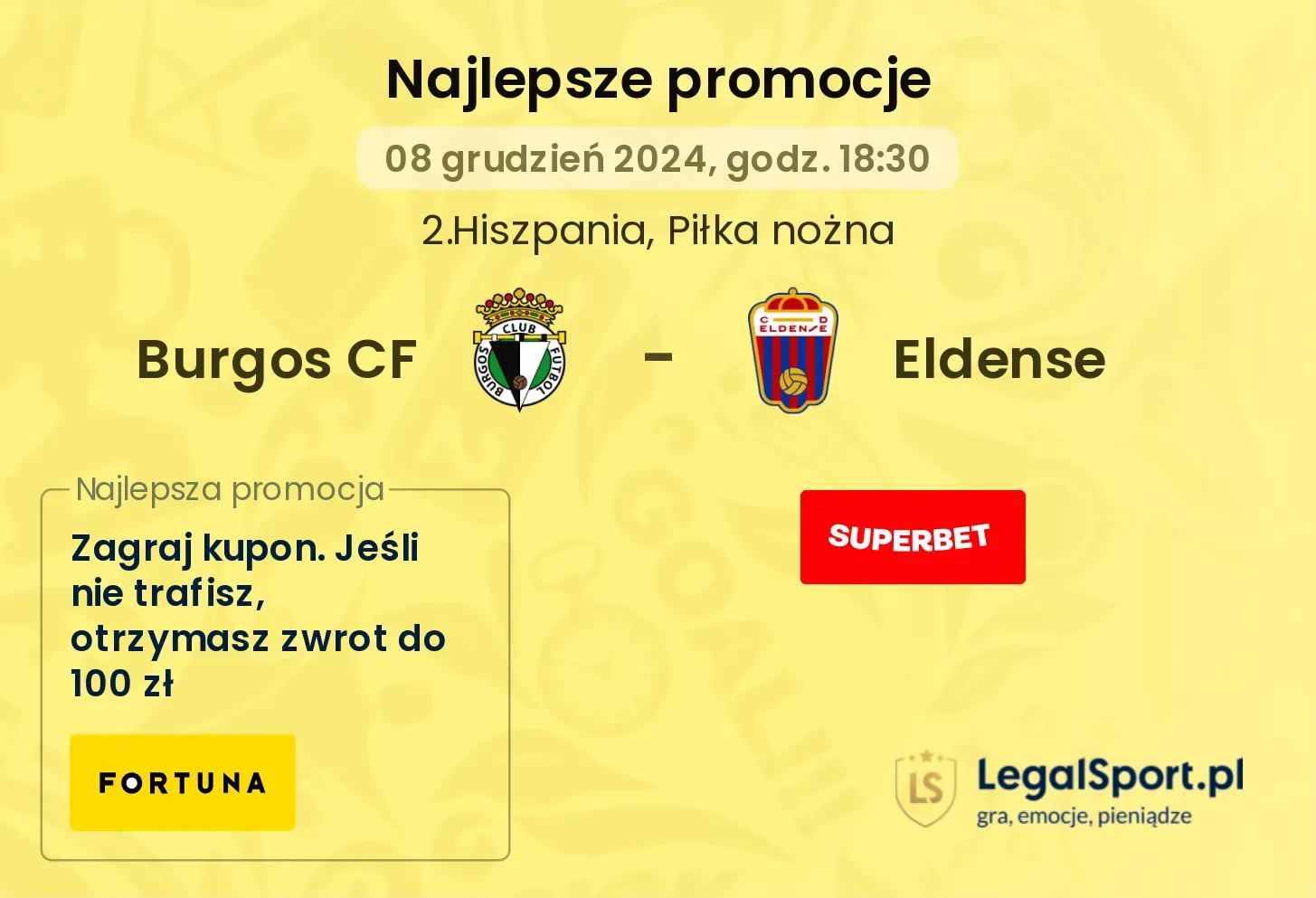 Burgos CF - Eldense promocje bonusy na mecz