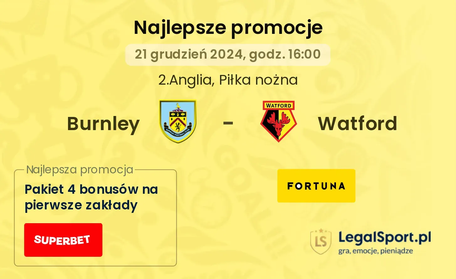 Burnley - Watford promocje bonusy na mecz