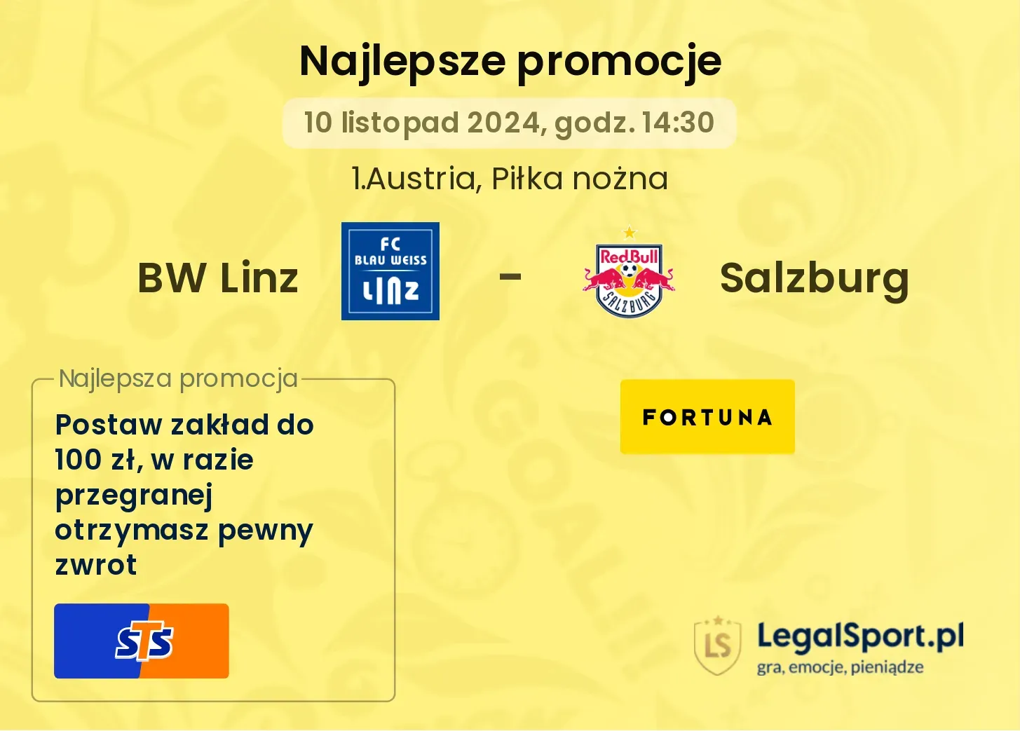 BW Linz - Salzburg promocje bonusy na mecz