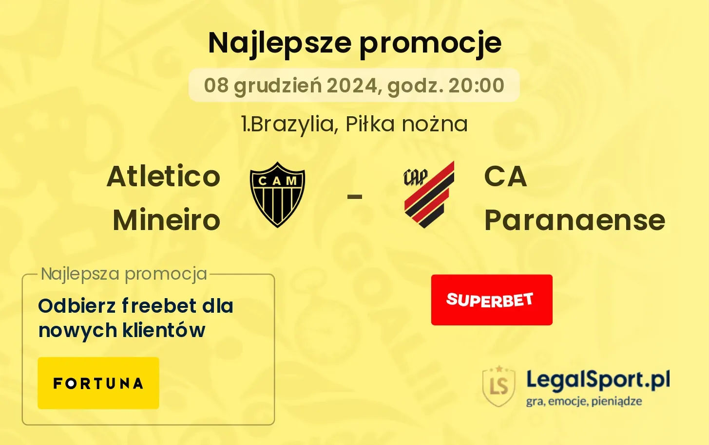 Atletico Mineiro - CA Paranaense promocje u bukmacherów