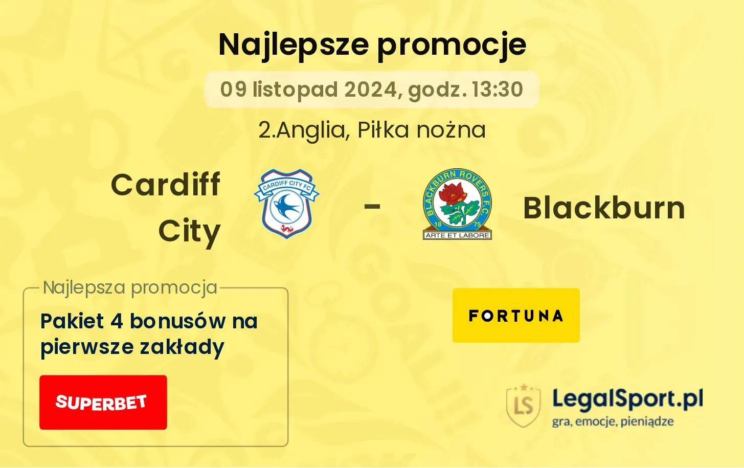 Cardiff City - Blackburn promocje bonusy na mecz