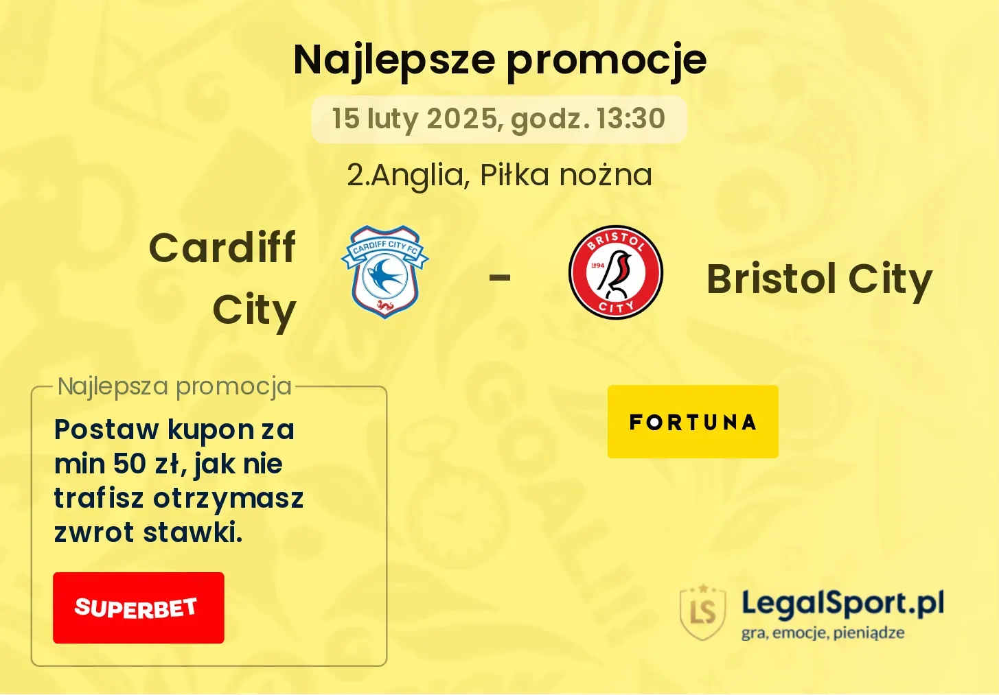 Cardiff City - Bristol City promocje bonusy na mecz