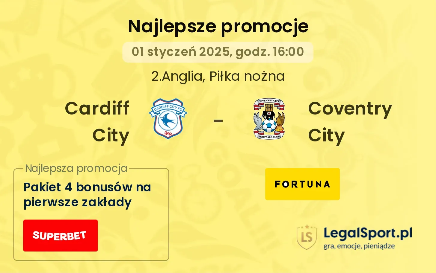 Cardiff City - Coventry City promocje bonusy na mecz